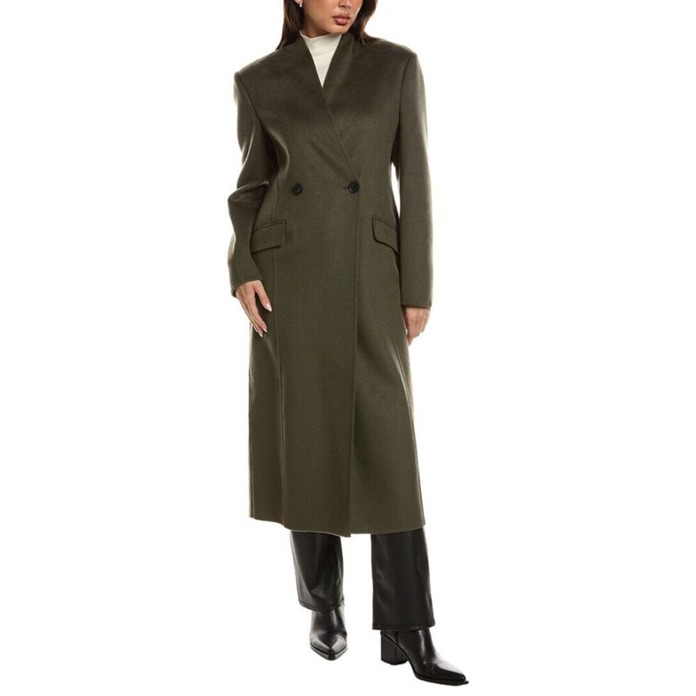 Lamarque Womens Double Face Wool-Blend Coat, Green